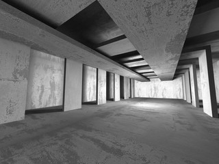 Abstract concrete architecture dark background