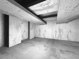Empty dark abstract concrete room interior architecture