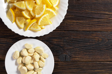 Lemon and garlic