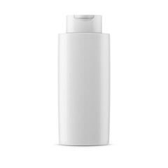 White glossy shampoo bottle template.