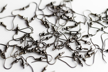 Earring hooks, with ball and coil