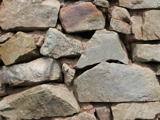 Mur en pierres d'une vieille grange