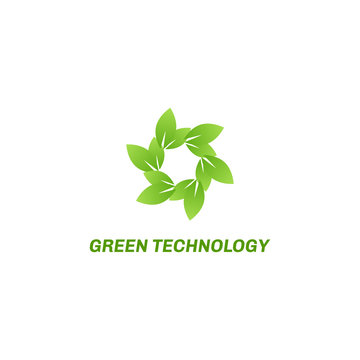 Abstract eco green logo