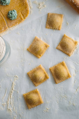 Ravioli with spinach and ricotta cheese