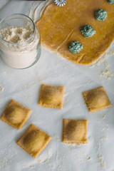 Ravioli with spinach and ricotta cheese