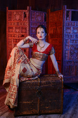 Fototapeta premium Young girl in Indian costume