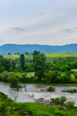 Amazing landscape with Debed river, Armenian-Georgian border