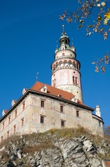 Fototapeta na wymiar Castle Cesky Krumlov in the southern Bohemia, Czech republic