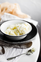 Homemade chocolate ice cream