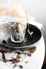 Homemade chocolate ice cream