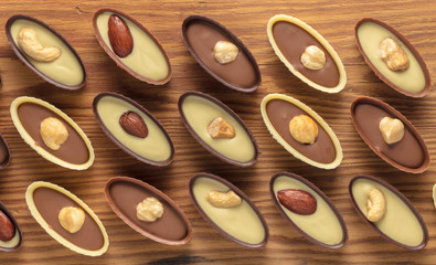 chocolate candy with nuts