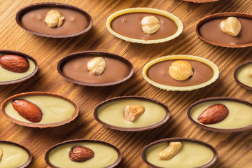 chocolate candy with nuts