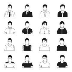 Man icons vector set