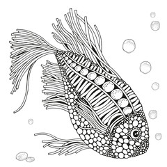 Coloring book for adult. Zen art.