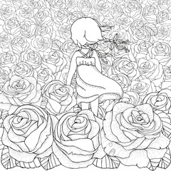 Black and white. Coloring book