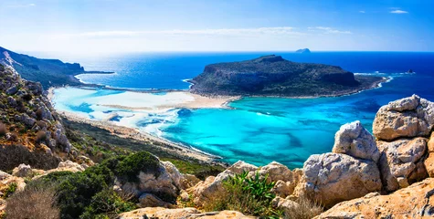 Foto op Plexiglas Eiland verbazingwekkend landschap van Griekse eilanden - Balos-baai op Kreta