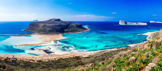 Amazing Greece- most beautiful beaches. Impressive Balos bay, Crete island