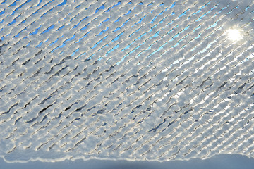 tel örgü,gündoğumu ve kar