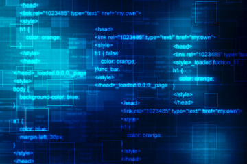 Programming code abstract technology background of software developer and Computer script