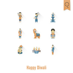 Fototapeta premium Diwali. Indian Festival Icons