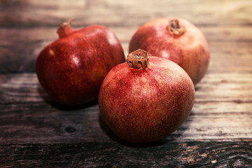Fototapeta na wymiar Juicy red pomegranate