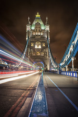Fototapeta na wymiar Tower Bridge of London at night - UK