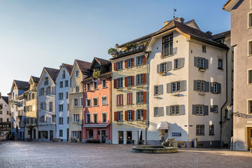 Fototapeta na wymiar Arcas sq in the Swiss town of Chur