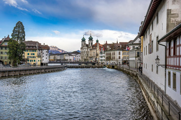 Naklejka premium The Old Town of Lucerne in Switzerland