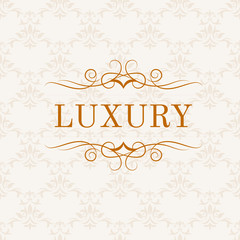 Vintage calligraphic logo template. Identity design for shop, restaurant, beauty salon, boutique or hotel