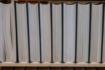 Black books on a shelf