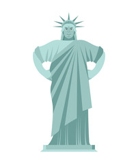Statue of Liberty Angry. aggressive landmark  America. Sculpture Architecture USA