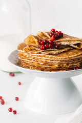Traditional Russian or Ukraine pancakes