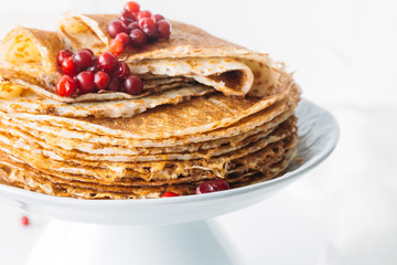 Traditional Russian or Ukraine pancakes