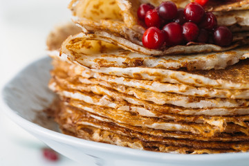 Traditional Russian or Ukraine pancakes