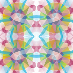 Seamless Background with abstract fractal pattern made of colorful geometric shapes