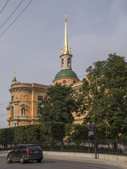 St. Michael's Castle, also called Mikhailovsky Castle or Engineers' Castle, in Saint-Petersburg, Russia