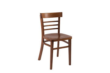 Wooden dining chair isolated