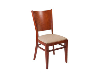 Wooden dining chair isolated