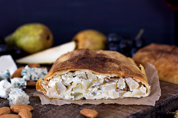 Strudel with cheese