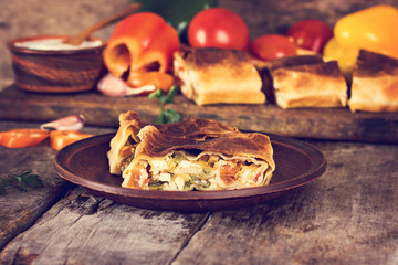 strudel with vegetables