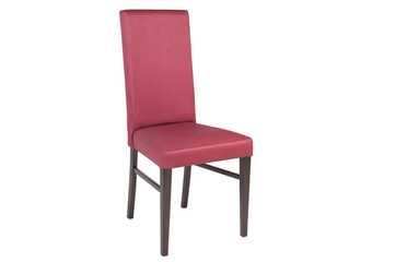 Tall red dining chair