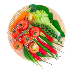 Vegetable on white background