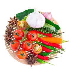 Vegetable on white background