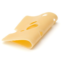  one Cheese slice isolated on white background