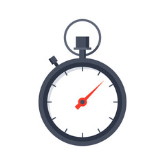 Stopwatch, vector illustration in trendy flat style