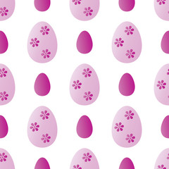 Seamless pattern of Easter eggs