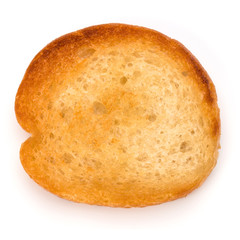 Crusty bread toast slice