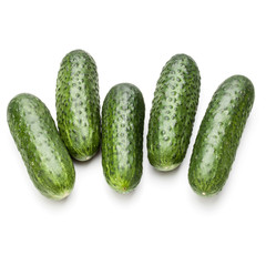 Cucumber vegetable isolated on white background cutout