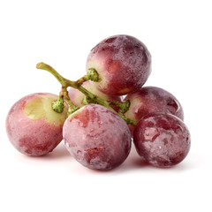 Red grape berry bunch isolated on white background cutout