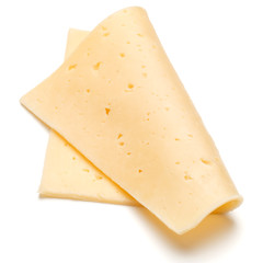 cheese slice isolated on white background cutout